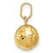 14K Yellow Gold Soccer Ball Charm Sports Pendant New 13 X 8mm Jewerly